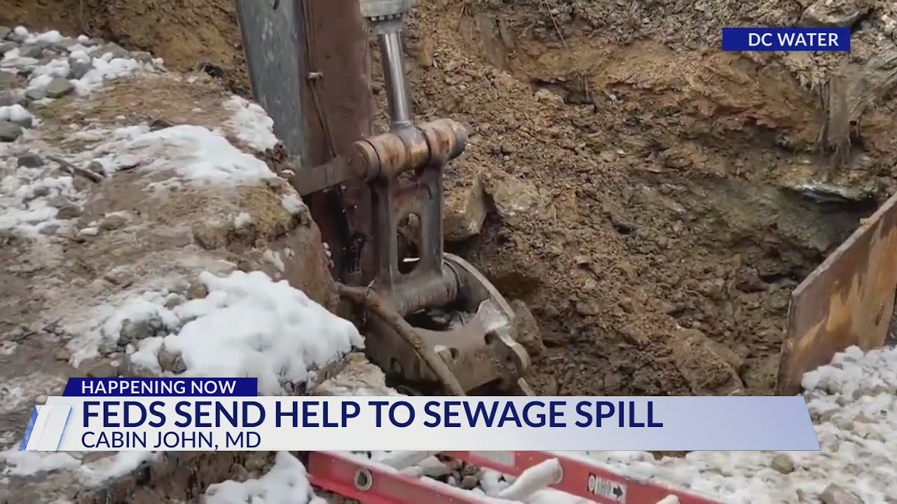 Federal crews mobilize to assist Potomac River sewage spill response