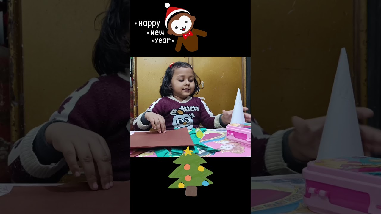 Can a 3-year-old make a Christmas Tree? 🎄😱 