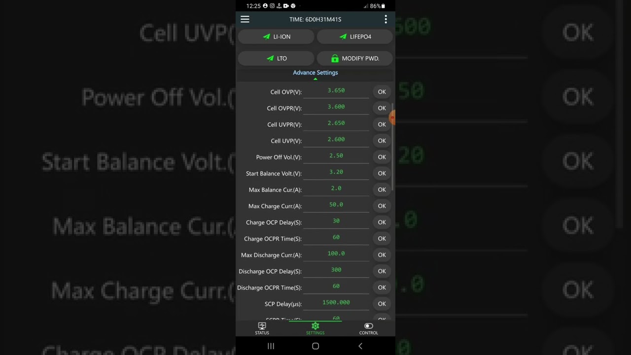 Como configurar os parâmetros da sua BMS Lifepo4 - JK BMS. (VEJAM VIDEO MAIS ATUAL NA DESCRIÇÃO)