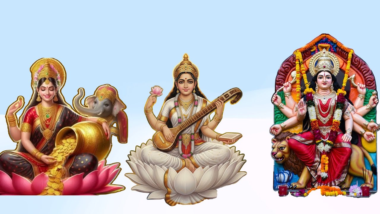 लक्ष्मी मैया और शेरां वाली माता की आरती #bhajan #devotionalsong#laxmimata #durgamata #saraswatimata 