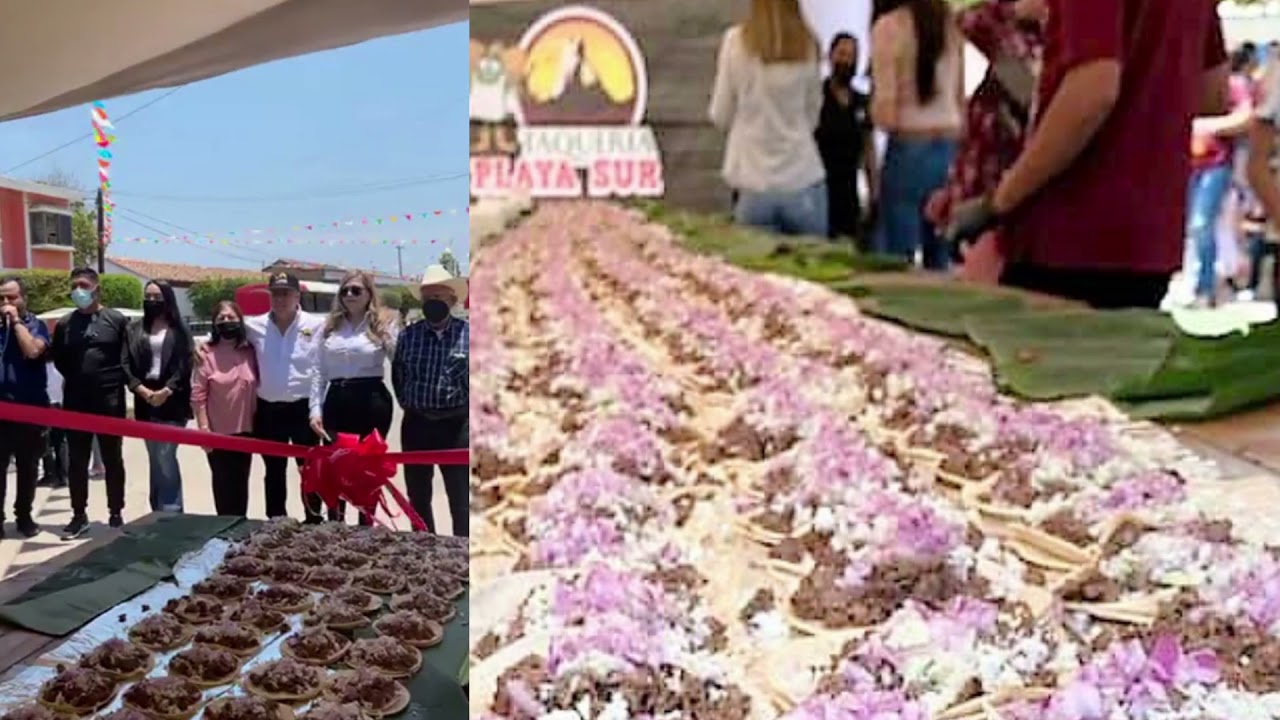 En El Verde, Concordia, Zona Tr&oacute;pico, Sinaloa, M&eacute;xico, el Taco m&aacute;s Grande de Sinaloa 2021