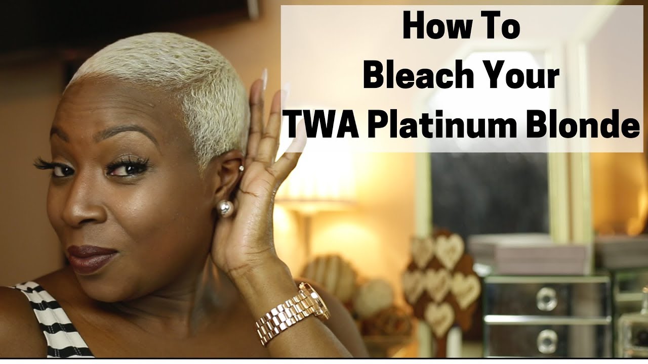 How To Dye NATURAL HAIR  Platinum Blonde || BLEACHED TWA