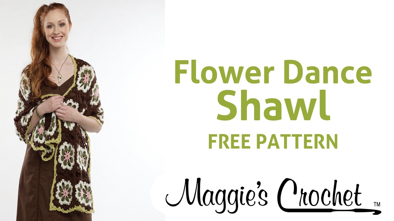 Flower Dance Shawl Free Crochet Pattern - Right Handed