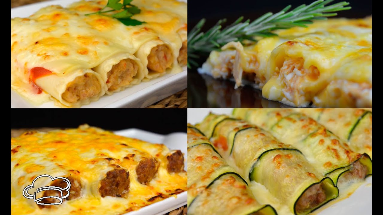 Como hacer canelones. Cuatro recetas completas de Javier Romero