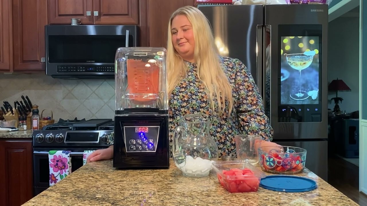 Help Me Make A Watermelon Slushie In My New WantJoin Commercial Blender