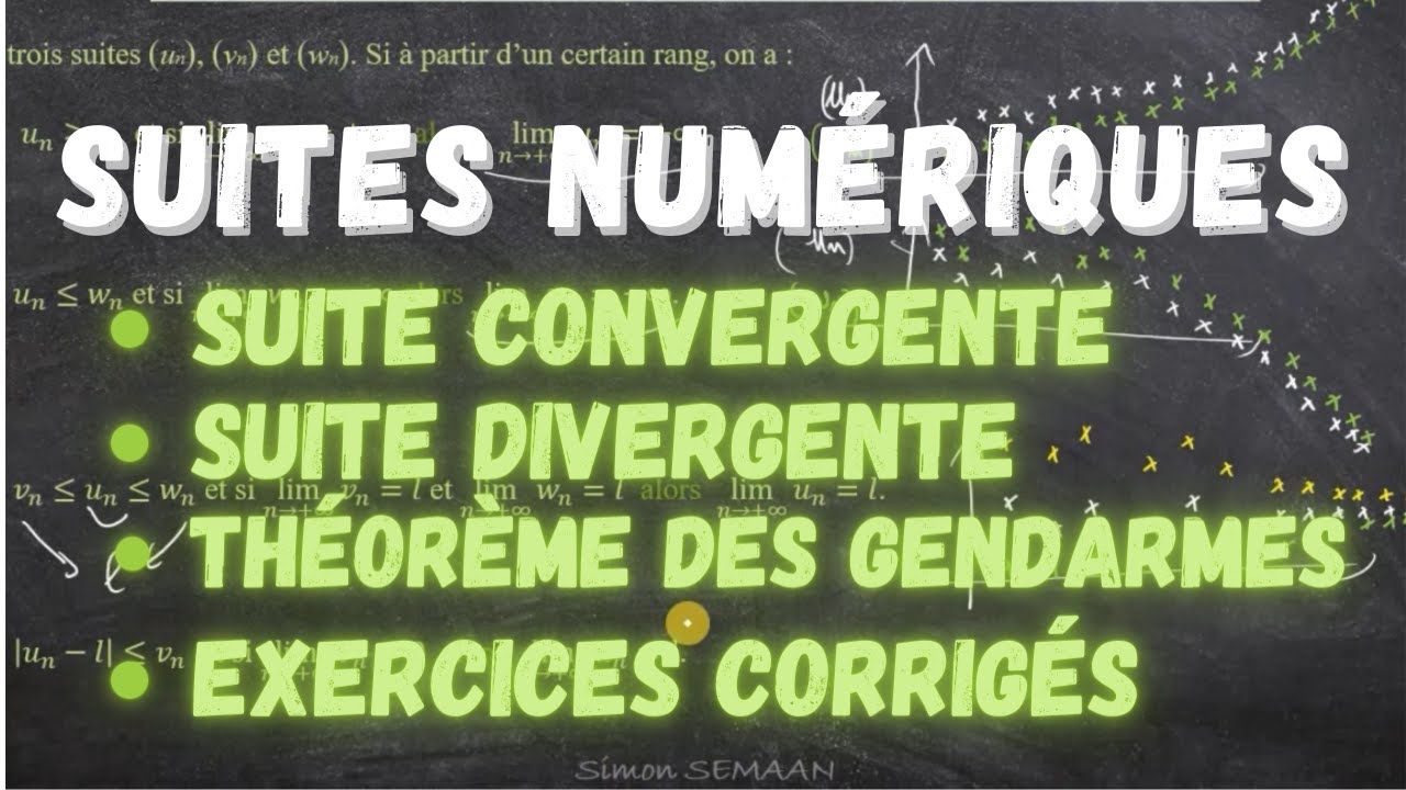 C'est quoi une suite convergente ? une suite divergente ?  Cours et Exercices