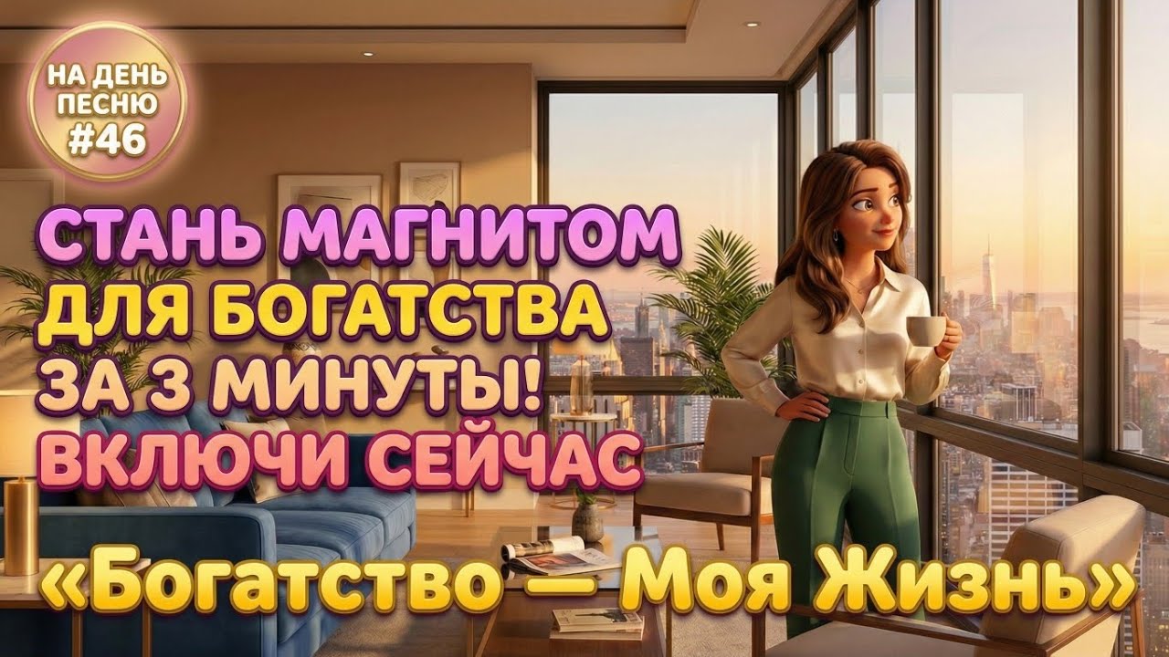 НА ДЕНЬ ПЕСНЮ #46 | МОЩНАЯ ПЕСНЯ-АФФИРМАЦИЯ Денежная | 