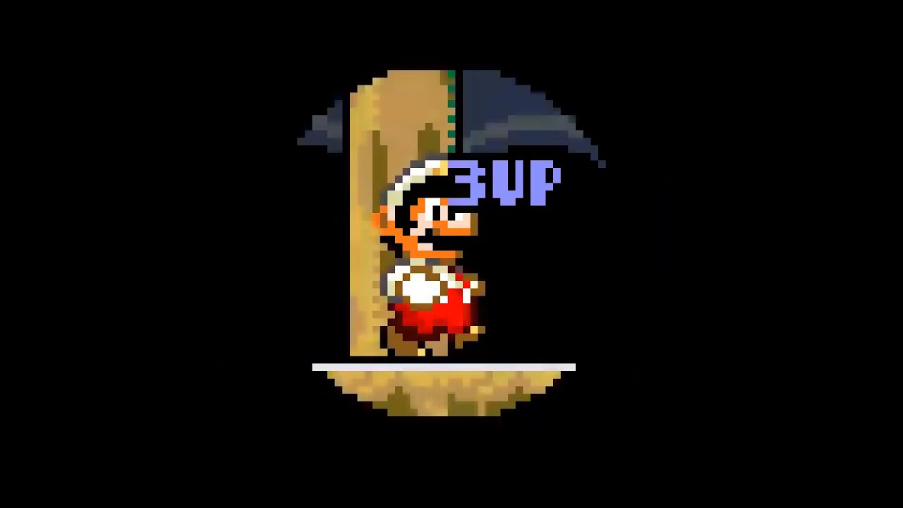 Collecting 3up Mushroom in Super Mario World