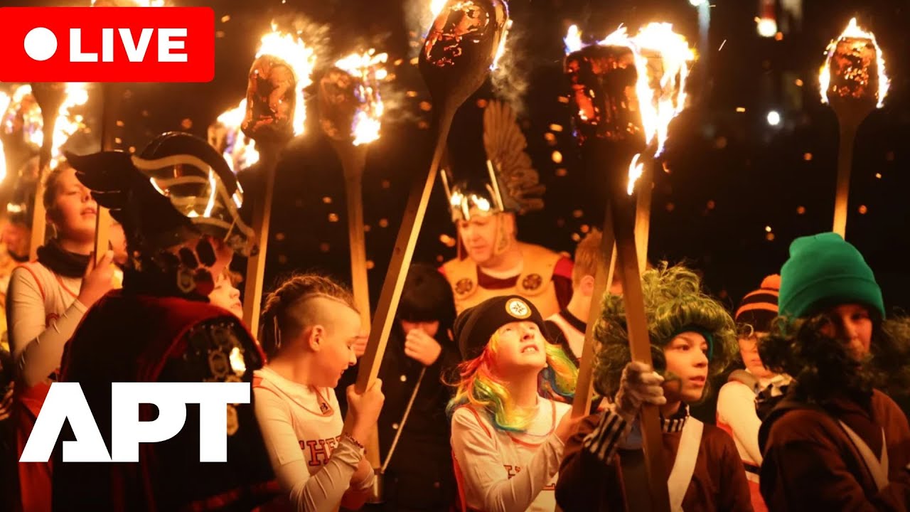 LIVE | Annual Up Helly Aa Viking Festival Torch Parade in Lerwick, Shetland | APT
