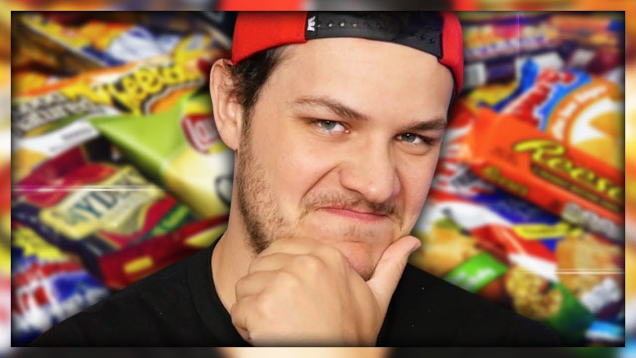 FAT MAN EATS SNACKS FROM AROUND THE WORLD