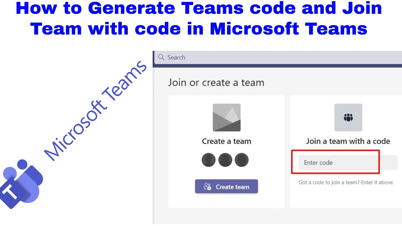 How to Generate Teams code and Join Team with code in Microsoft Teams