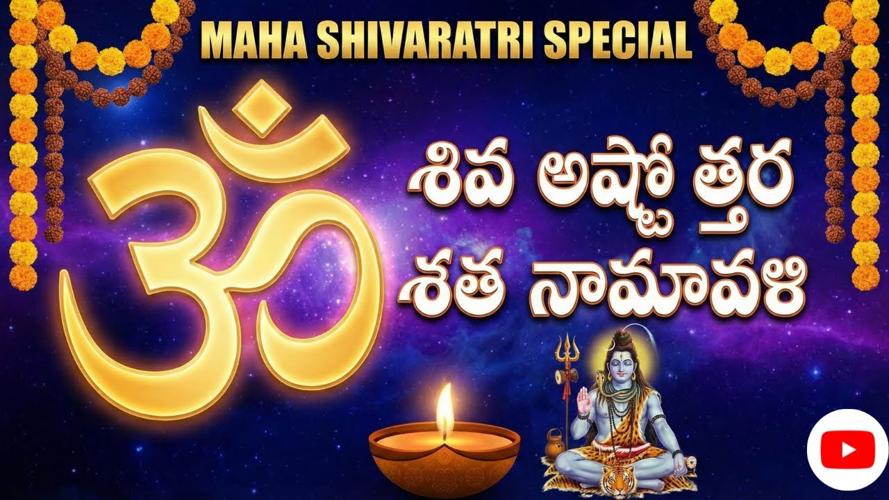 Shiva Ashtottara Shata Namavali Telugu | శివ అష్టోత్తర శత నామావళి | OmNamahShivaya | Maha Shivaratri