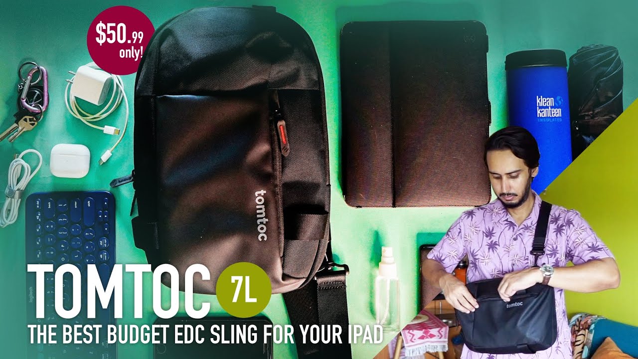 Tomtoc 7L Crossbody Sling: The Best Budget Sling for your iPad and EDC #Tomtoc #Slingbag #EDC