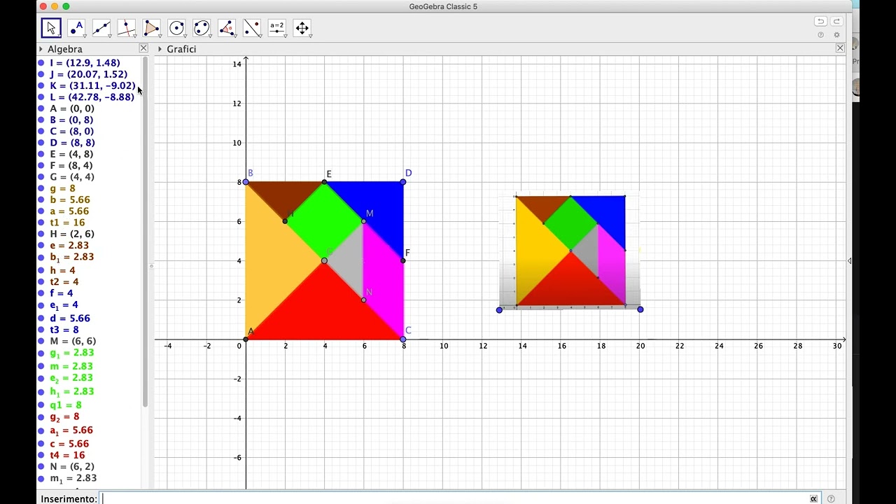 Come creare velocemente lo schema per il Tangram con Geogebra