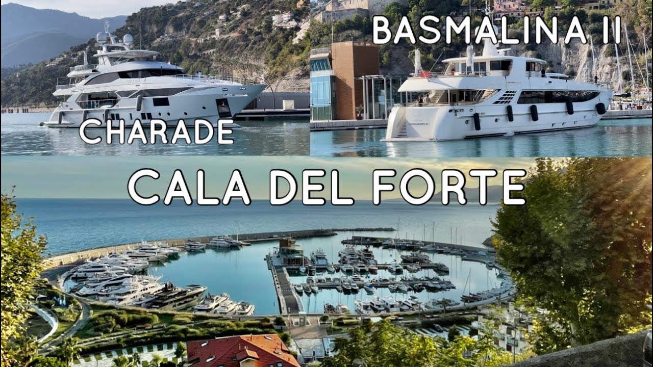 CALA DEL FORTE PORT VENTIMIGLIA ITALY  FEAT. BASMALINA II & CHARADE SUPERYACHT @archiesvlogmc