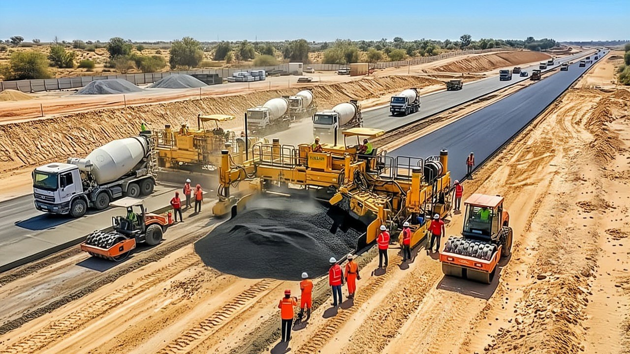 How U.S. GENIUS Engineers Build Massive Concrete Roads Using Cutting Edge Machines