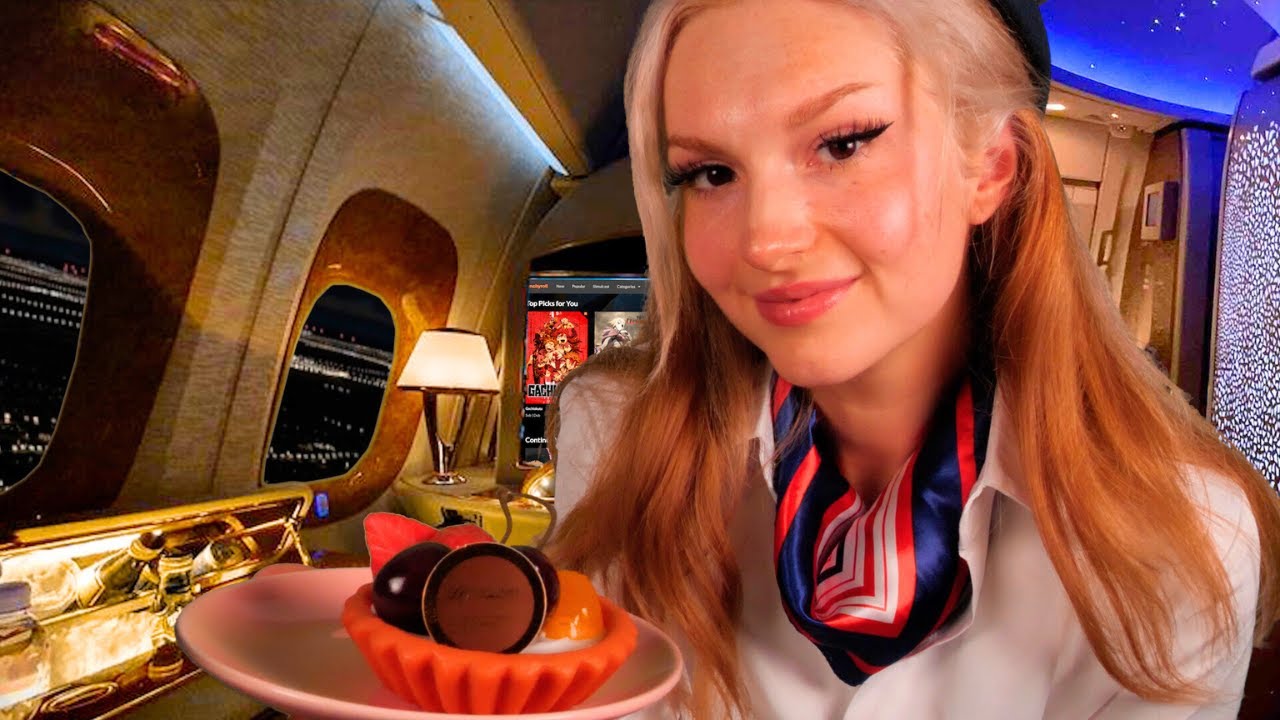 ASMR Luxury First Class Flight Experience