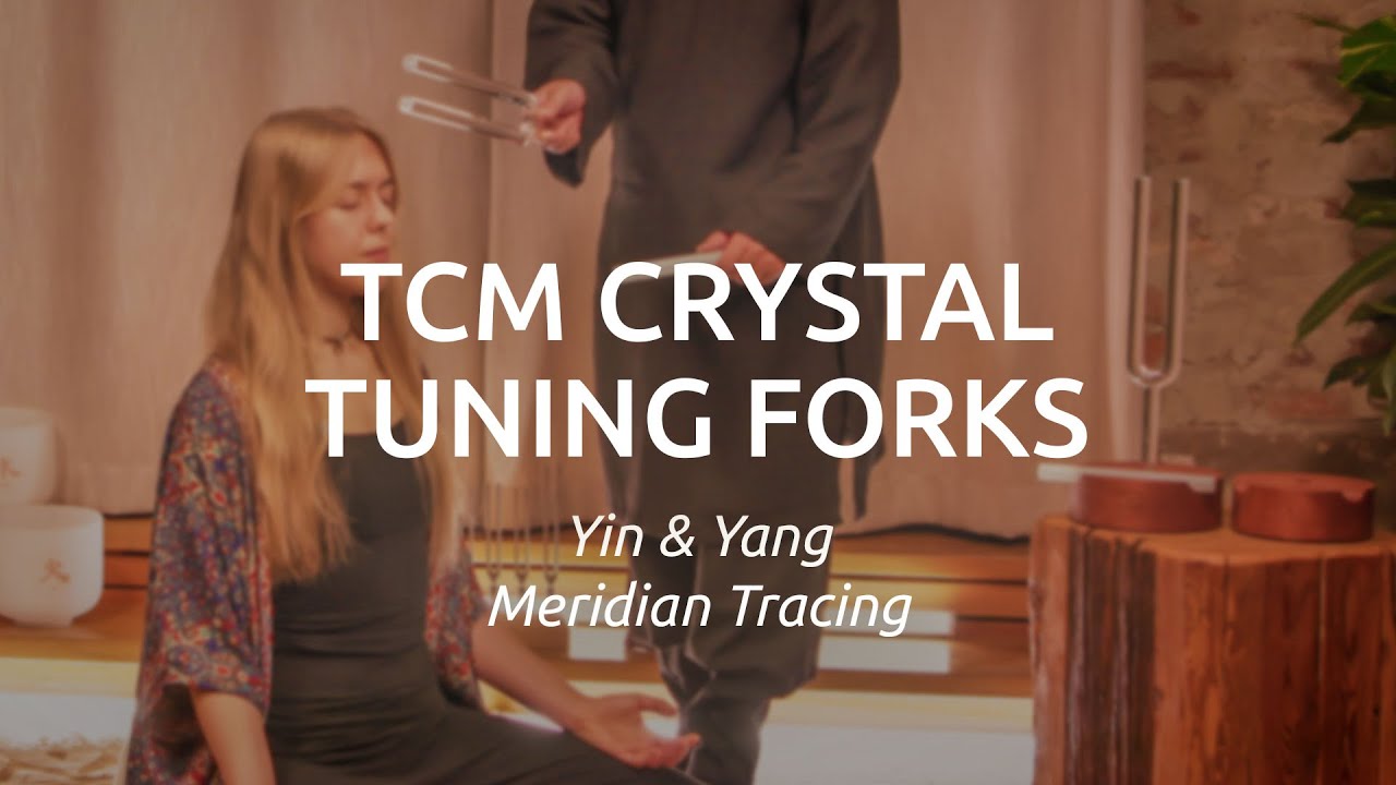 TCM Crystal Tuning Fork Yin & Yang Set, Meridian Tracing, TCMCTFSET - Meinl Sonic Energy