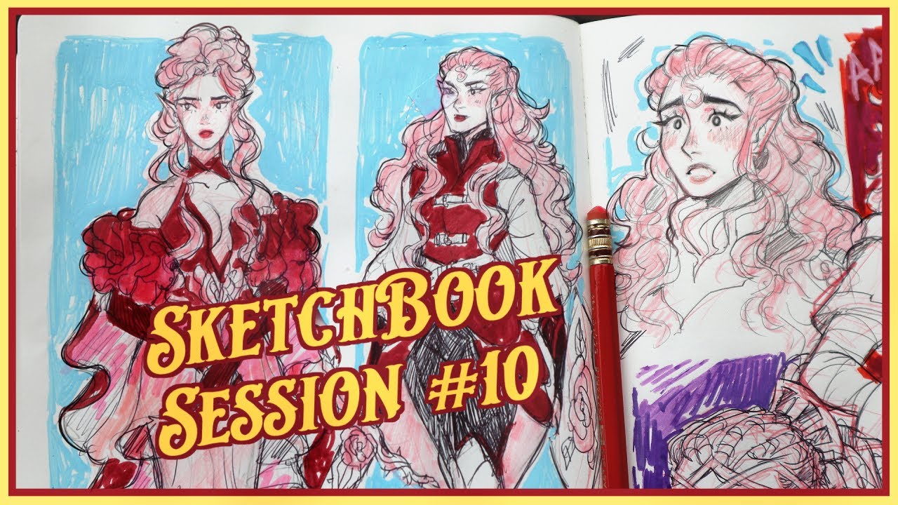 Lady Knights & Screaming About Arcane | Sketchbook Session #10 🌺 Draw with me