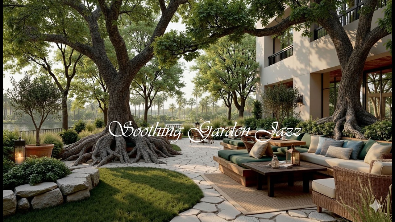 Soothing Garden Café Jazz 🌿 Peaceful Nature ☕ Jazz Relaxing Music