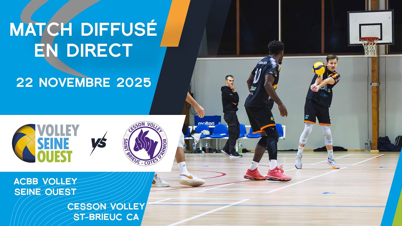 Match ACBB VOLLEY SEINE OUEST face à CESSON VOLLEY ST BRIEUC CA