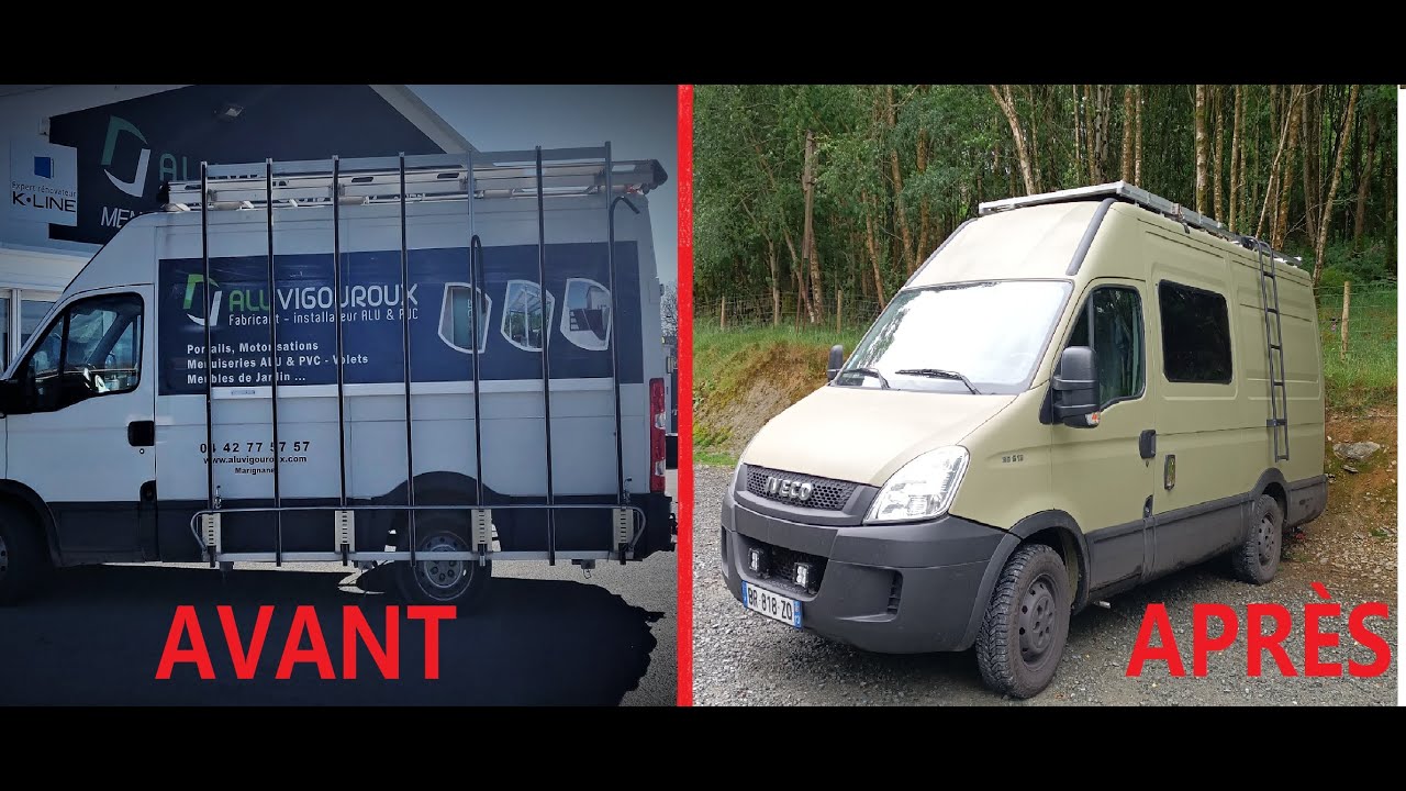 Aménagement de notre fourgon Iveco : du camion de chantier, au van aménagé