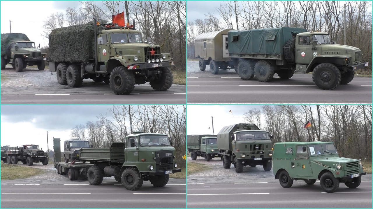 Militär Oldtimer Kolonne- Abfahrt in Löderburg Lust- Ausfahrt Egeln 2025