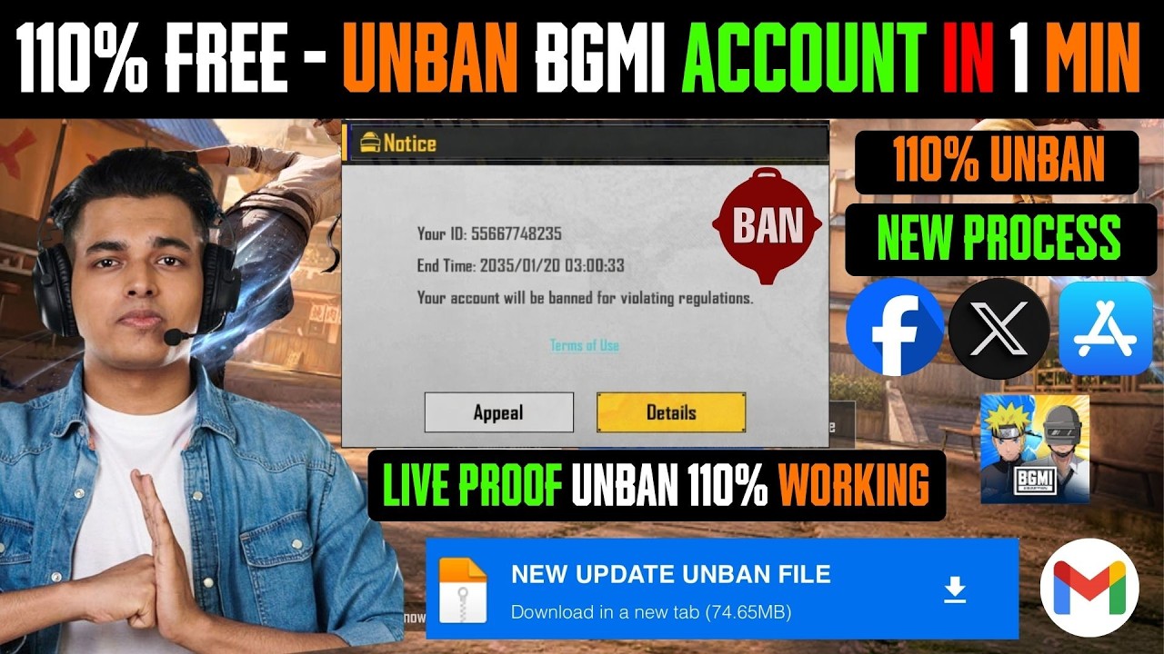 how to Unban bgmi Account | 10 Year Unban BGMI ID | Bgmi ID Unban kaise karen | 100% Working Trick