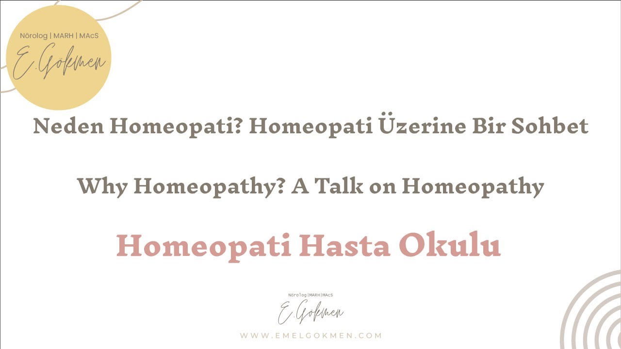 Neden Homeopati? Homeopati Üzerine Bir Sohbet