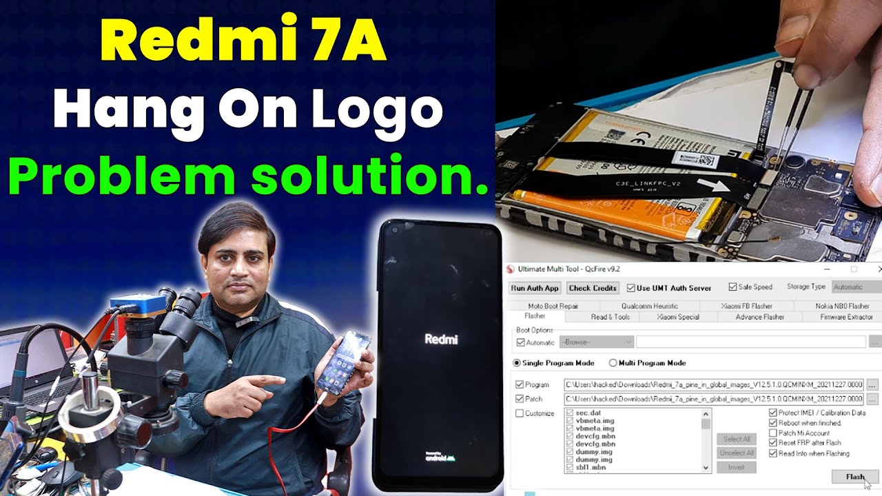 Redmi 7a hang on logo problem solution | Redmi mobile phone repairing kaise kare