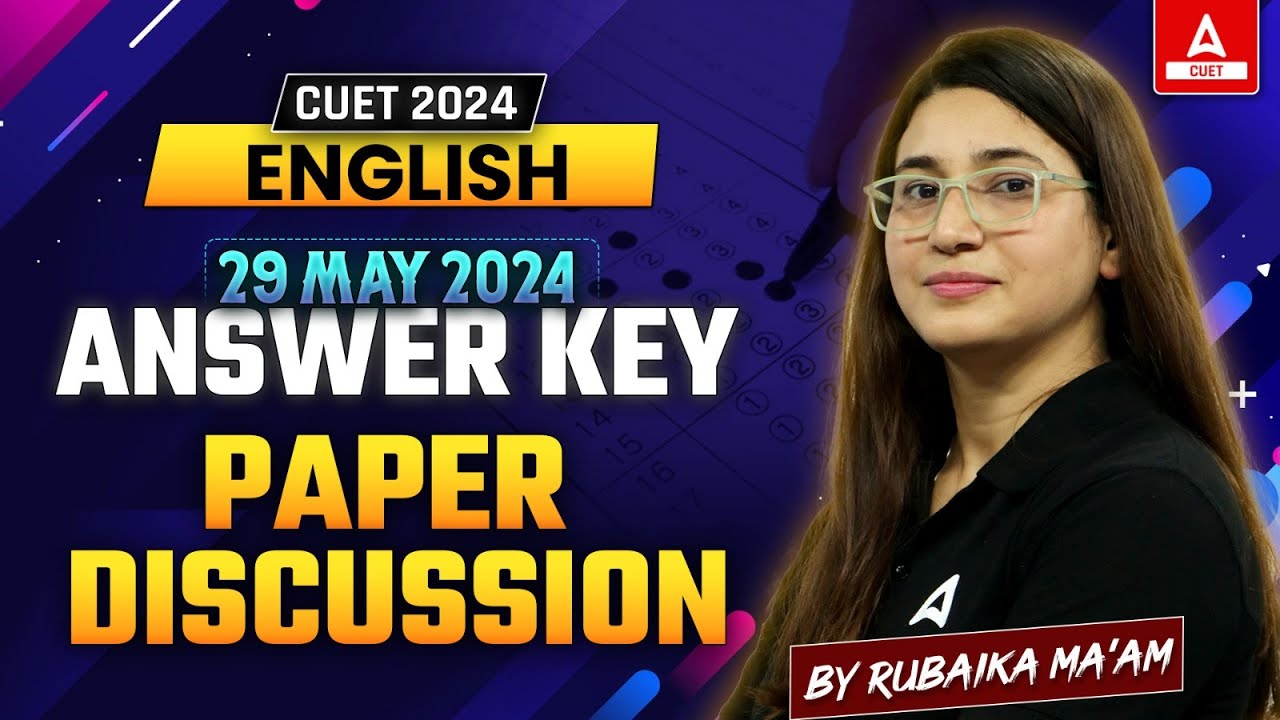 CUET English Answer Key 2024 🔴29 May Live Paper Analysis | CUET Paper Solutions ✅