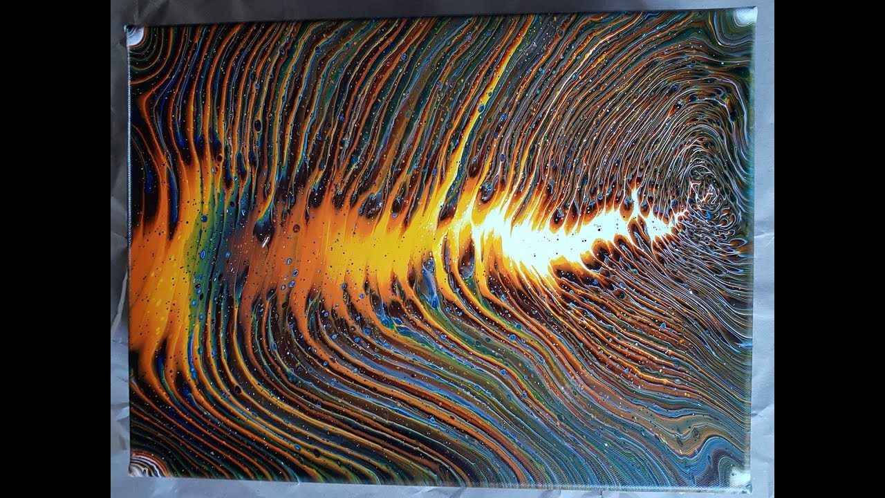 (200)pouring 4 colors 30x40cm