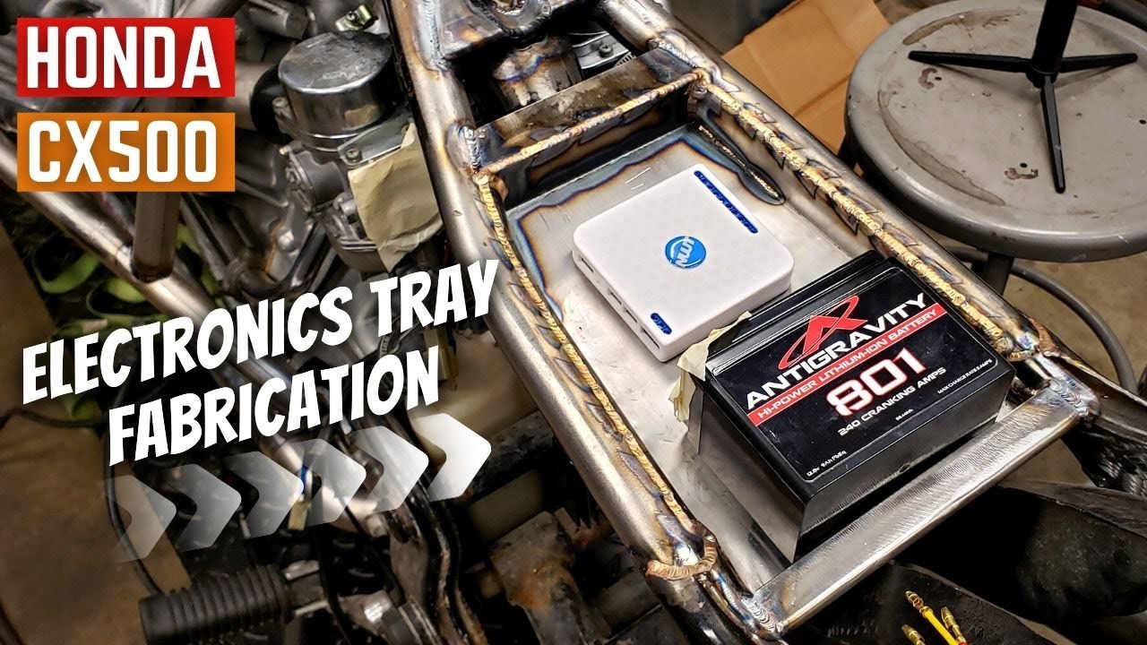 CX500 Scrambler Build - Electronics Tray Fabrication - EP12
