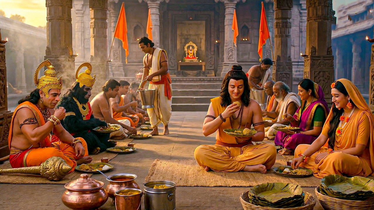 प्रभु राम, माता सीता और हनुमान जी ने साथ में किया भंडारे का भोजन | श्रीमद् रामायण | New Episode 2026