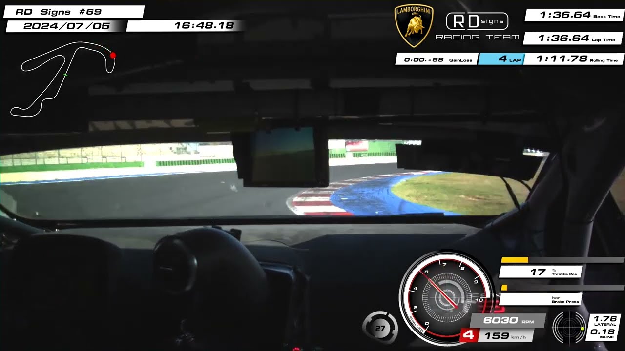 2024 12H Misano onboard Lamborghini GT3 EVO 1:36:15