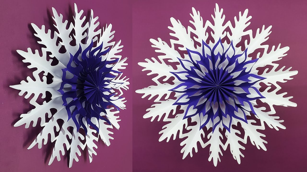 DIY 3D Cutting Paper Snowflakes | Christmas Decor Ornaments | Christmas Decoration Ideas