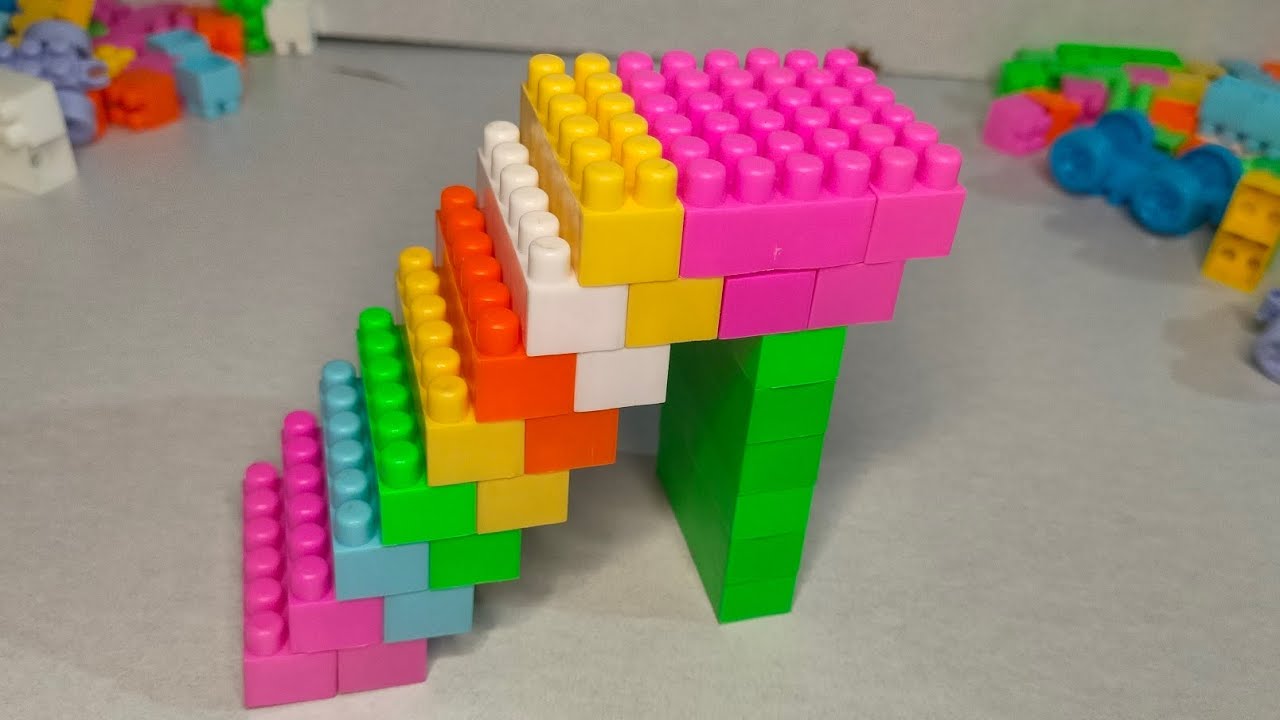 Satisfying DIY Blocks Stair/ ASMR/ Building Blocks Fun game/ How to make a stair.