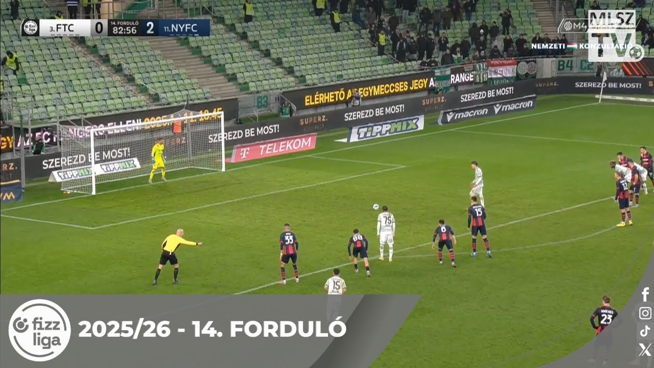 Ferencv&aacute;rosi TC &ndash; Ny&iacute;regyh&aacute;za Spartacus FC | 1-3 | (0-2) | Fizz Liga | 14. fordul&oacute; | MLSZTV