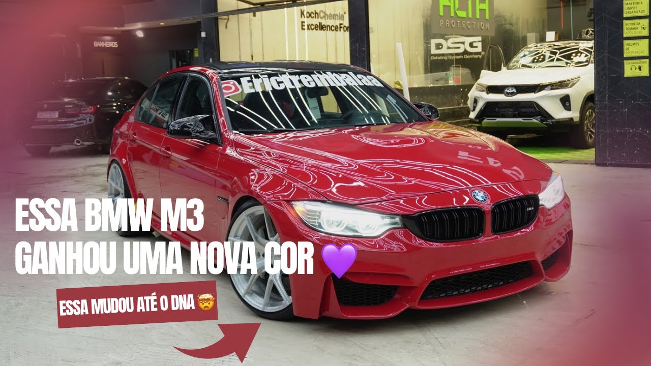 A PRIMEIRA BMW M3 com DUAS PINTURAS COMPLETAS na FAST TEAM! De White Berry Purple para o VERMELHO