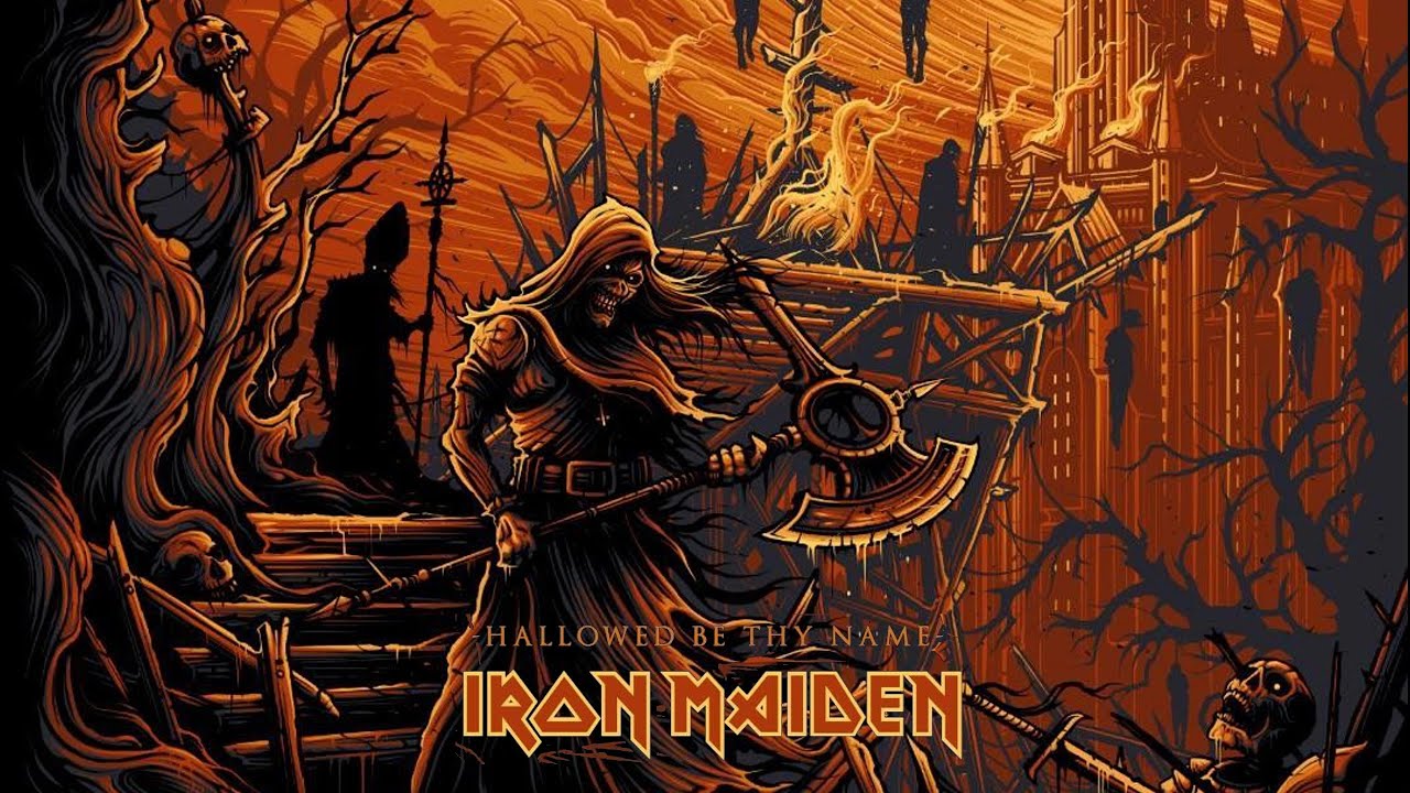 Iron Maiden - Hallowed Be Thy Name Guitar Backing Track Live ''Original Drums, Bass, Vocals only