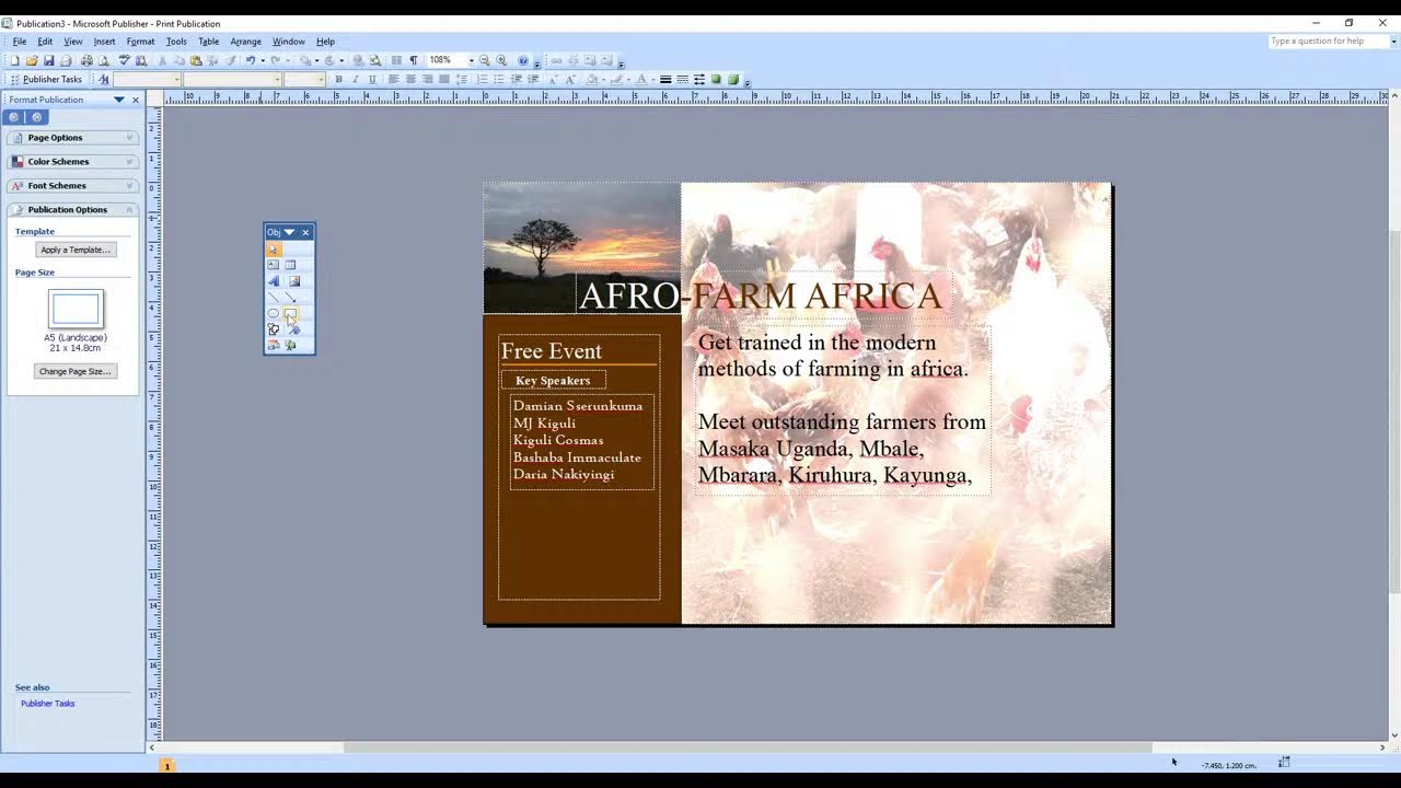 Creating a flyer Using MS-Publisher