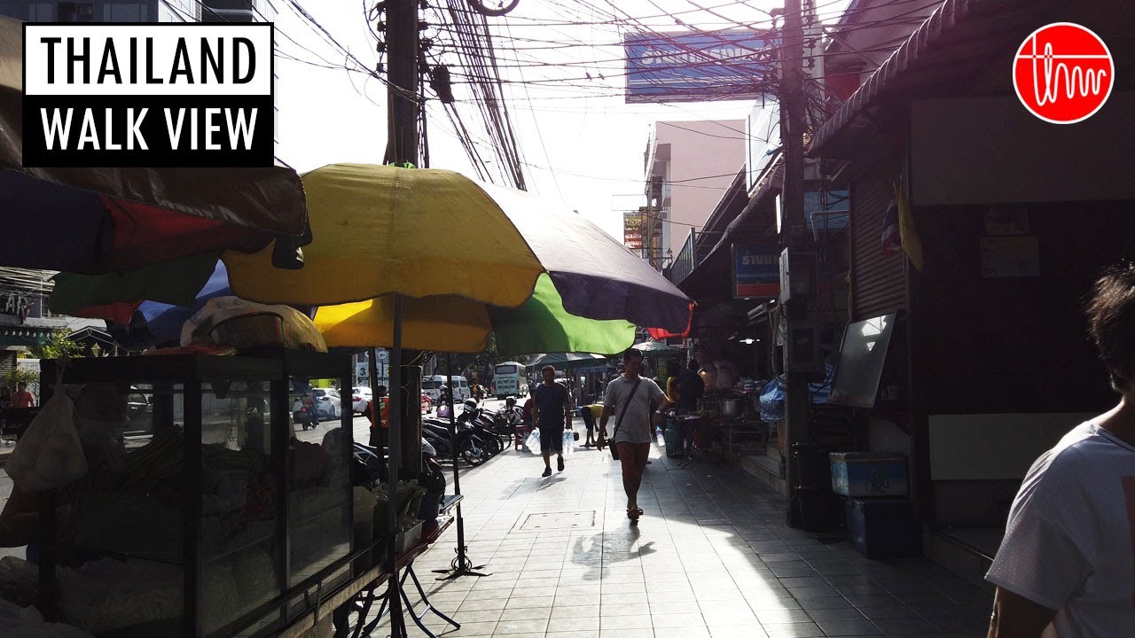 Walking along Rang Nam Road, Bangkok.- ซอยรางน้ำ / 4K