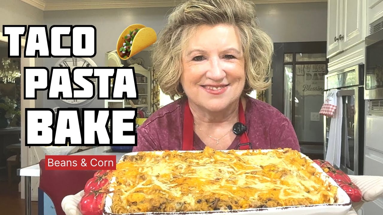 Cheesy Taco Pasta Bake! Easy Mexican Inspired Casserole!