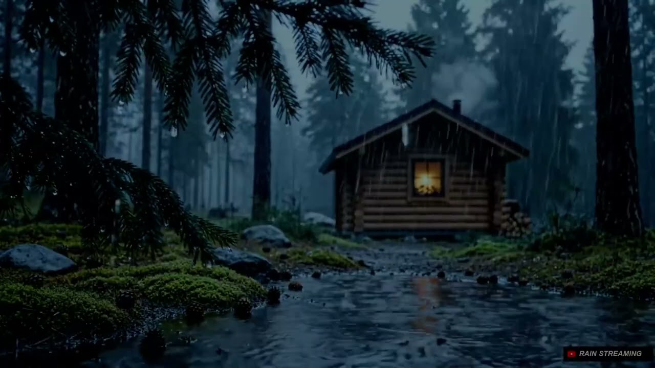 Heavy Cabin Rain Ambience • Deep Rest & Calm Mind【RainStreaming #146】