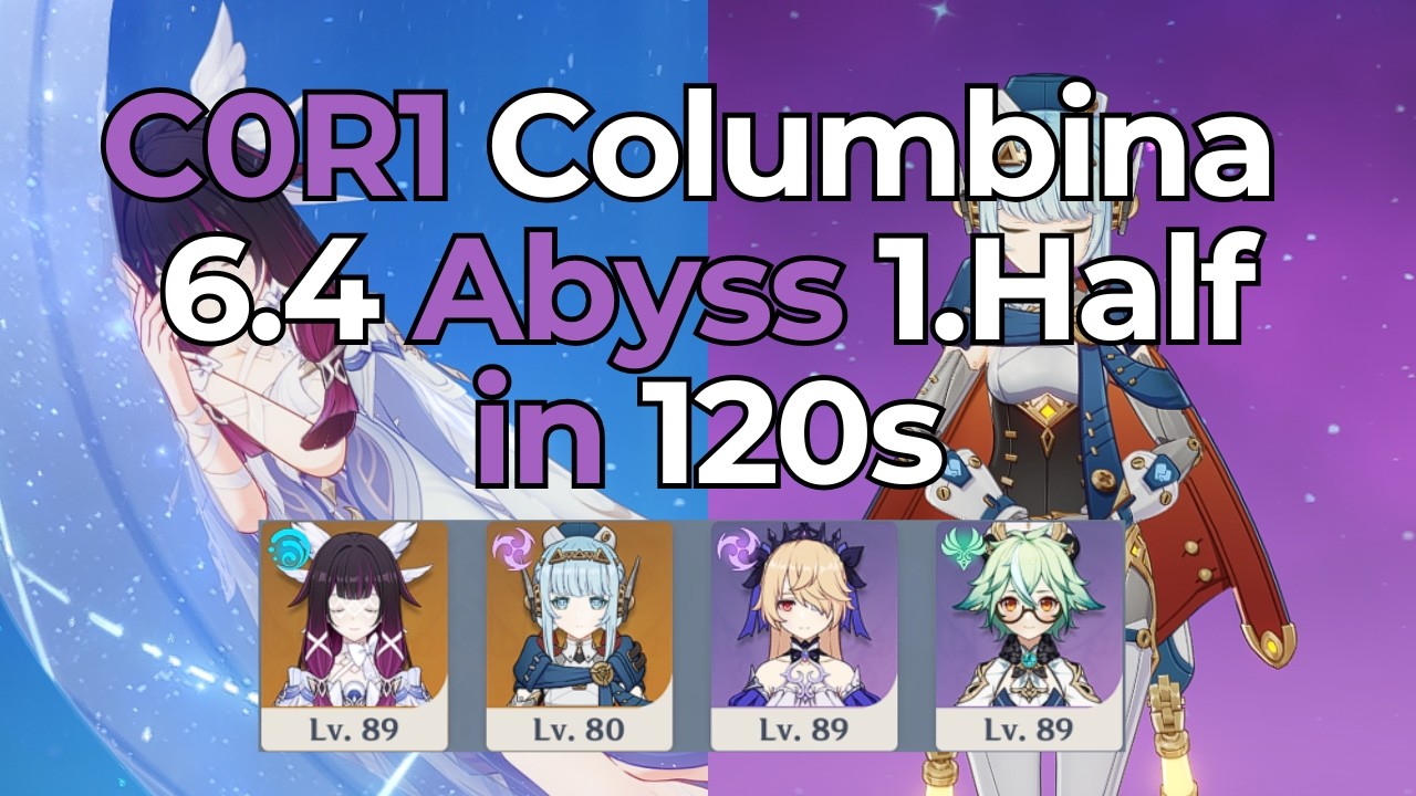 120s Clear! C0R1Columbina 4 Cost Taser vs 6.4 Floor 12 Spiral Abyss 1.Half Genshin Impact