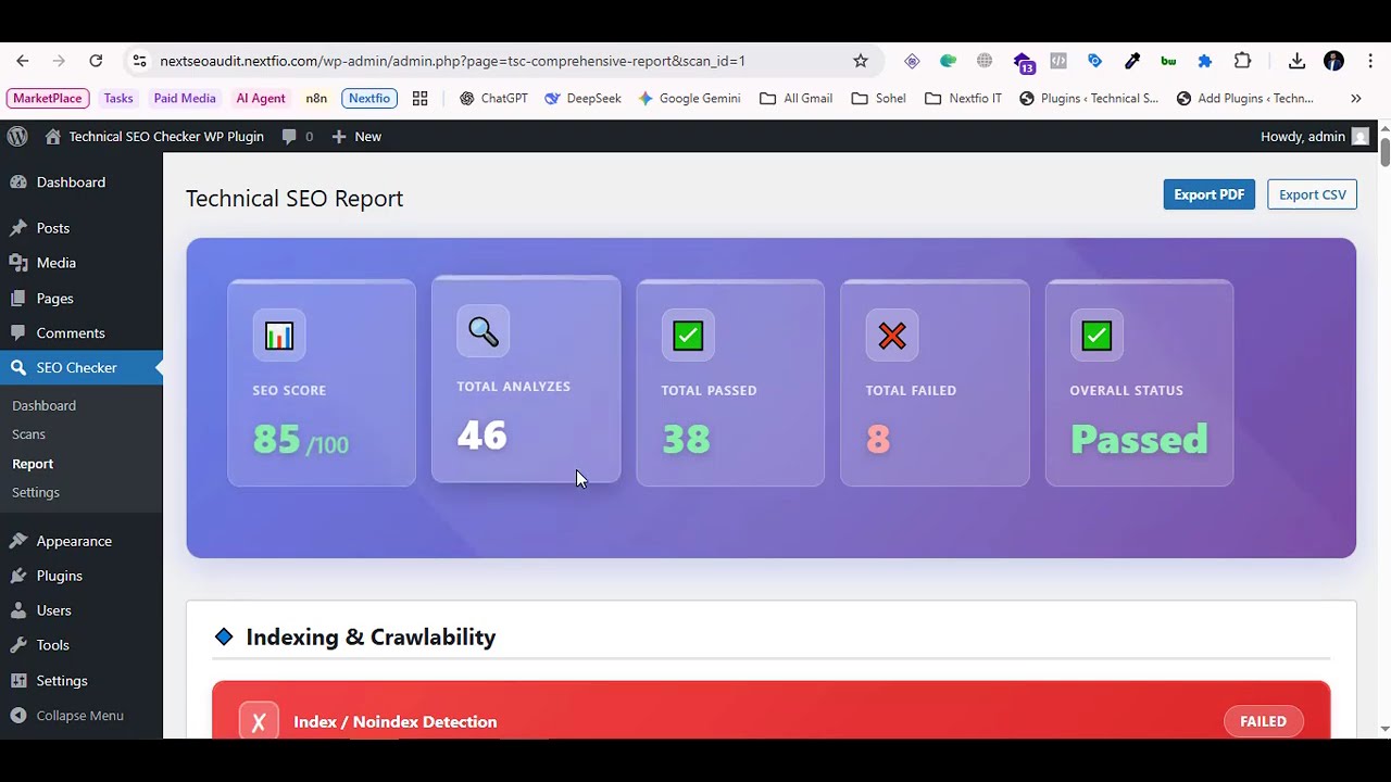 Technical SEO Checker WordPress Plugin