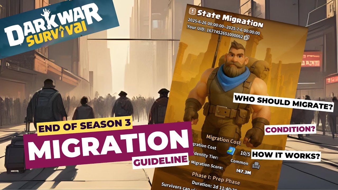 Dark War Survival: Конец 3-го сезона — Руководство по миграции | Как работает миграция и кому сле...