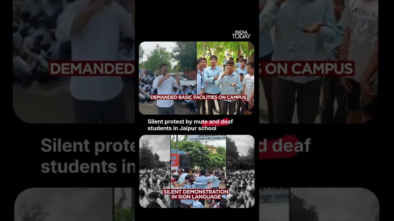 Jaipur Protest: Students With Hearing-Speech Impairments go on Silent Protest #jaipur #protest