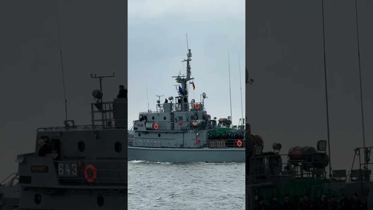 MineJadboot Orp Marmy (643) оставляет Rostock Hafen 5.6.2025 The Ostseeman&ouml;ver #baltops 20...