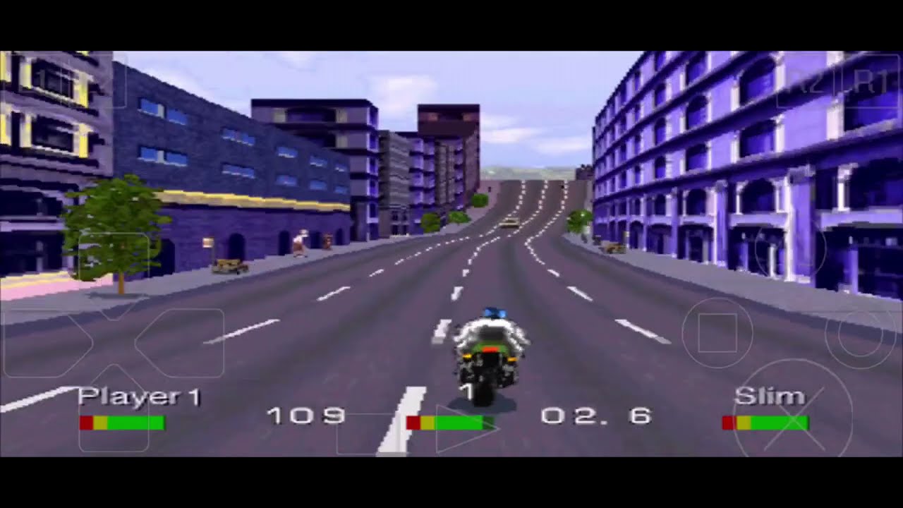 Road Rash (1994) - Level 1: The City (Thrash Mode) | ePSXe Android [1440p 60fps]